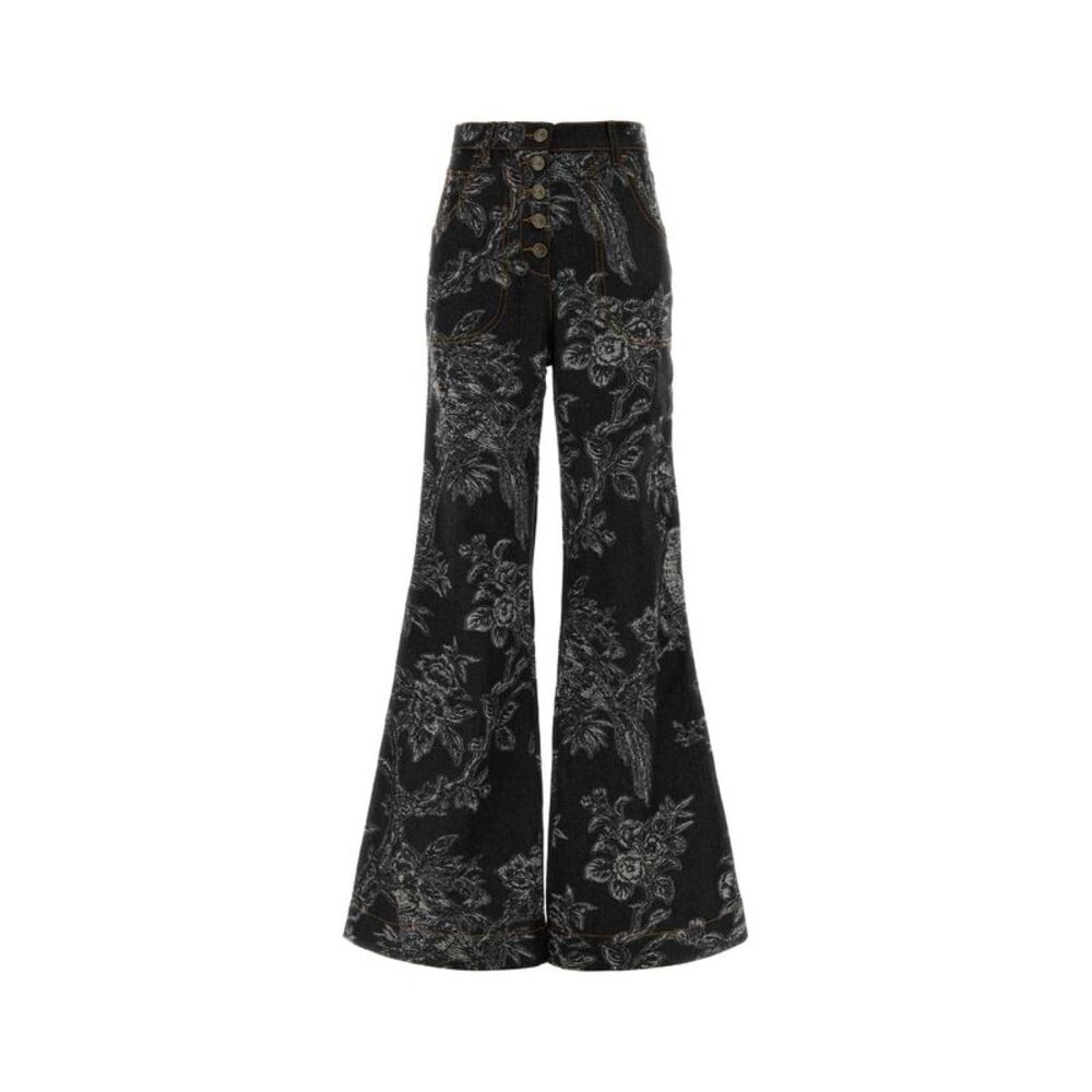 Etro Women Embroidered Stretch Denim Jeans